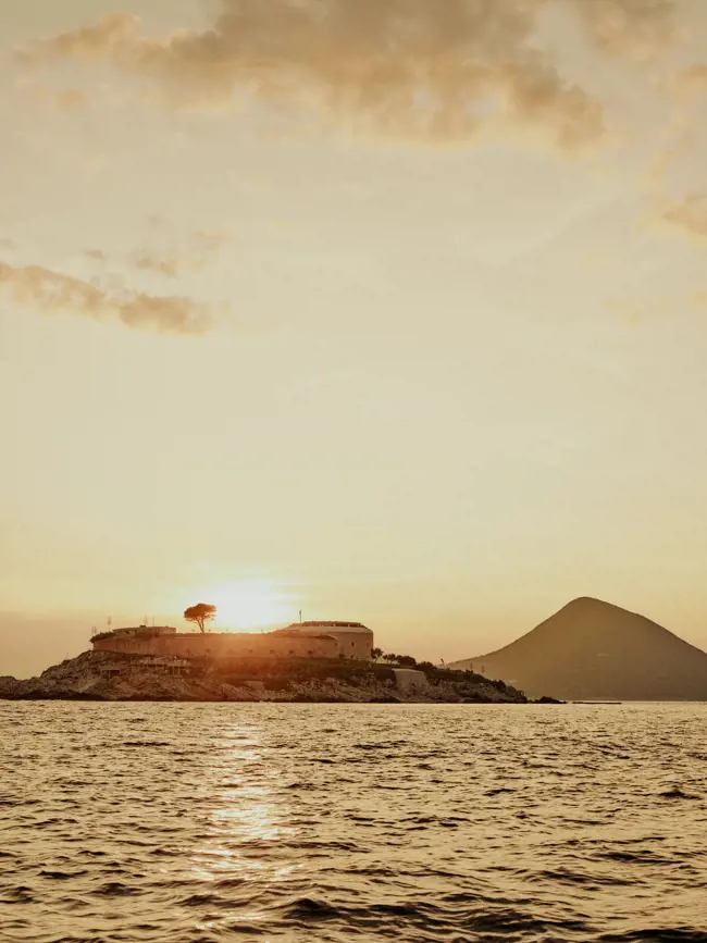 Sunset Mamula Island Boka Bay Montenegro 02
