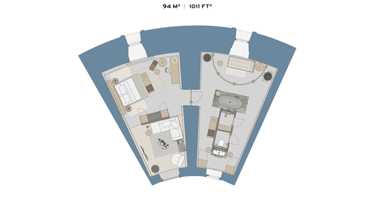 Mamula Island Hotel Kotor Bay Montenegro Sky Room Type 1 (1)