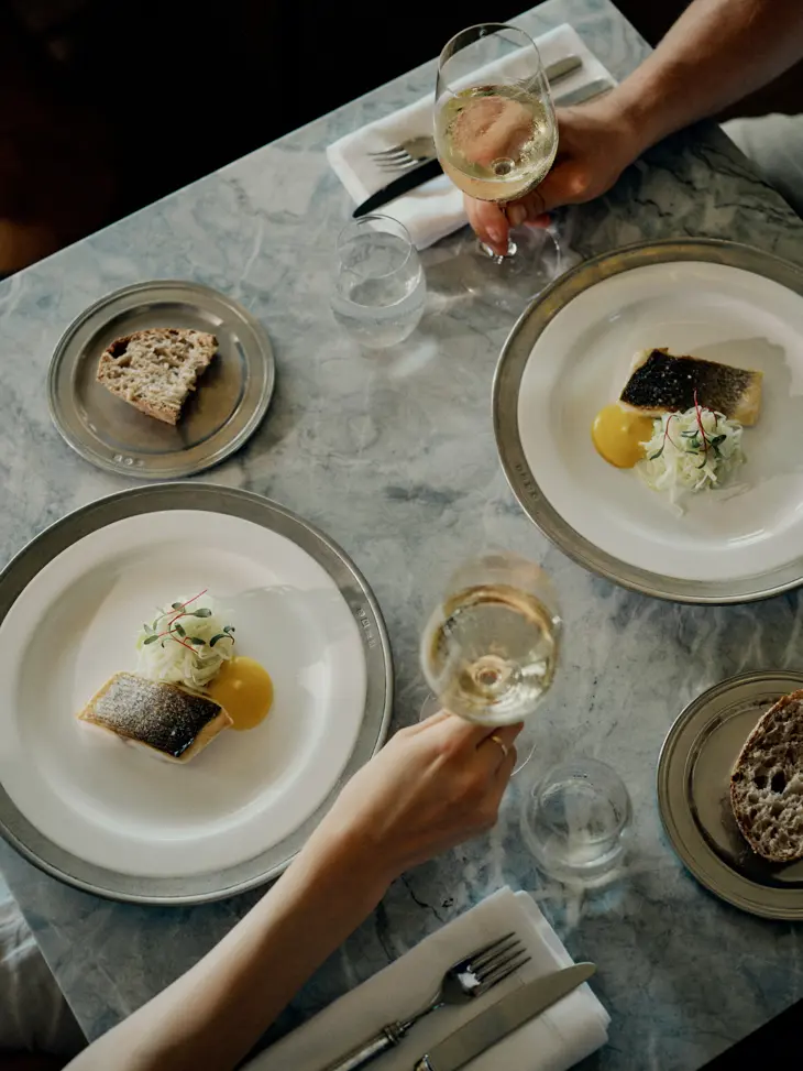 Grilled Sea Bass, Leeks And Fermented Kumquat Sauce