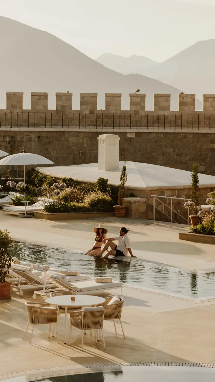 Pool Deck Mamula Island Boka Bay Montenegro 05